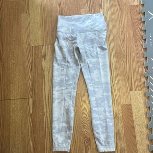 White rubbed Lululemon leggings